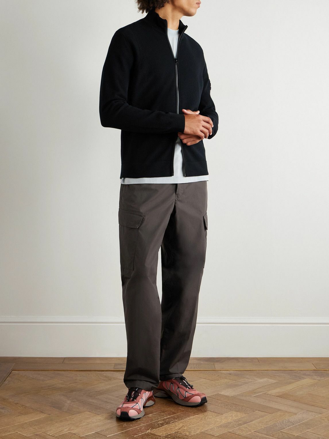 Stone Island - Ghost Straight-Leg Logo-Appliquéd Cotton Cargo Trousers - Brown
