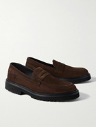 VINNY's - Richee Suede Penny Loafers - Brown