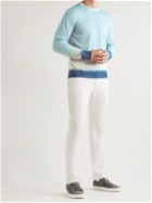 Kiton - Hand-Dyed Wool and Silk-Blend Sweater - Blue