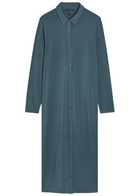 Eileen Fisher Stretch-jersey Midi Shirt Dress Blue