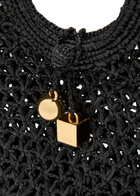 Jacquemus Le Petit Carre Spiaggia Raffia Tote bag - Black - One Size