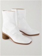 Maison Margiela - Tabi Split-Toe Textured-Leather Boots - White