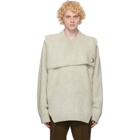 Jil Sander Grey Wool Pin Sweater