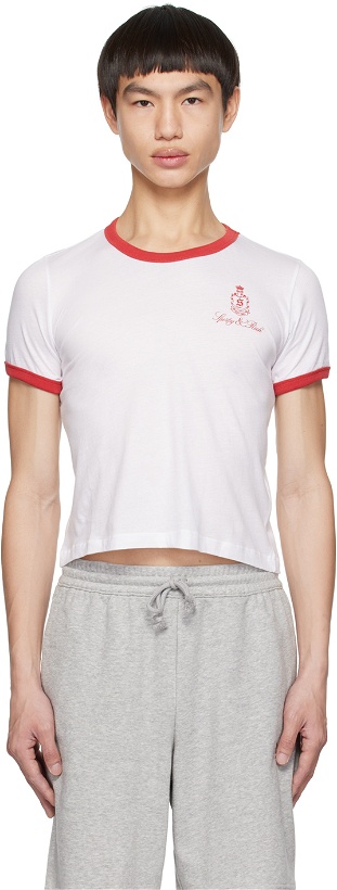 Photo: Sporty & Rich White Vendome Ringer T-Shirt
