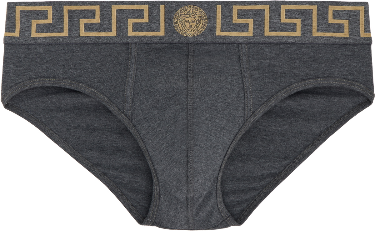 Versace Underwear Three-Pack Multicolor Greca Border Briefs
