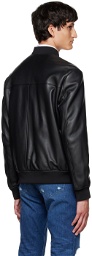 Hugo Black Lenno Leather Jacket