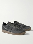 Nike - Terminator Suede and Quilted Leather Sneakers - Black