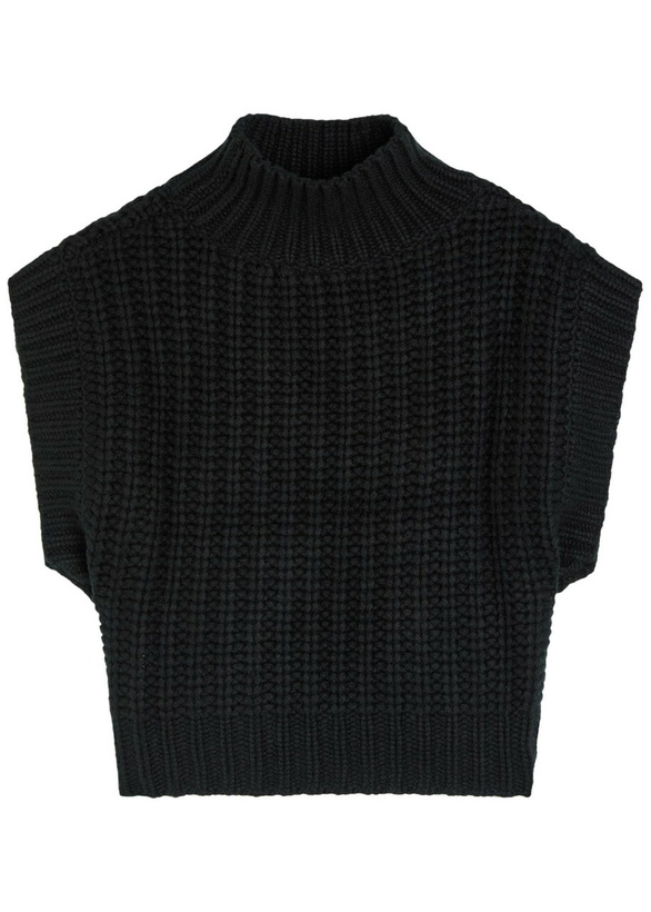 Photo: Skiim Chunky Ribbed-knit Cashmere Vest Black