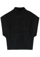 Skiim Chunky Ribbed-knit Cashmere Vest Black
