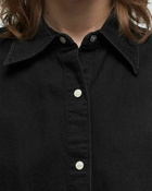 Closed Short Sleeve Denim Shirt Black - Womens - Shirts & Blouses