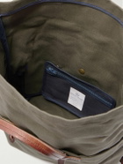 Bleu de Chauffe - Woody Business Leather-Trimmed Canvas Messenger Bag