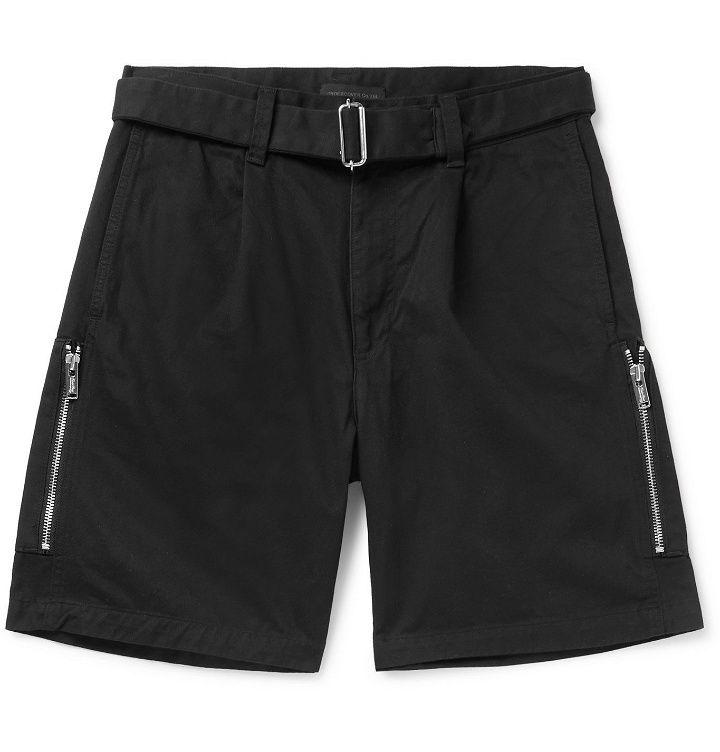 Photo: Undercover - Belted Cotton-Twill Shorts - Black