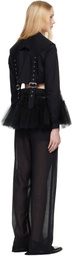 Noir Kei Ninomiya Black Paneled Minidress