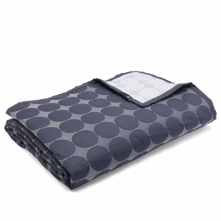 Photo: HAY Mega Dot Bedspread in Midnight Blue 