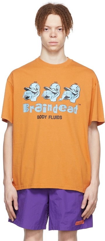 Photo: Brain Dead Brown Cotton T-Shirt
