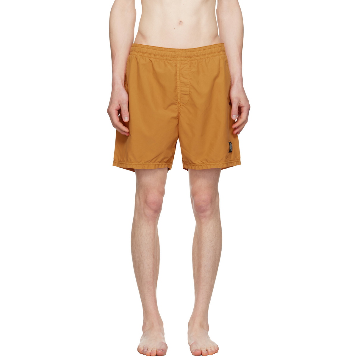 Stone Island Orange B100B09 Brushed Nylon Swim Shorts