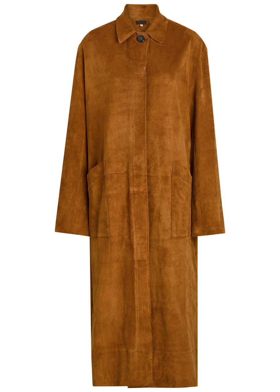 Stouls Corleone Suede Trench Coat Tan