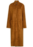 Stouls Corleone Suede Trench Coat Tan