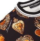 Dolce & Gabbana - Printed Loopback Cotton-Jersey Sweatshirt - Black