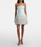Là Fuori Floral sequined minidress