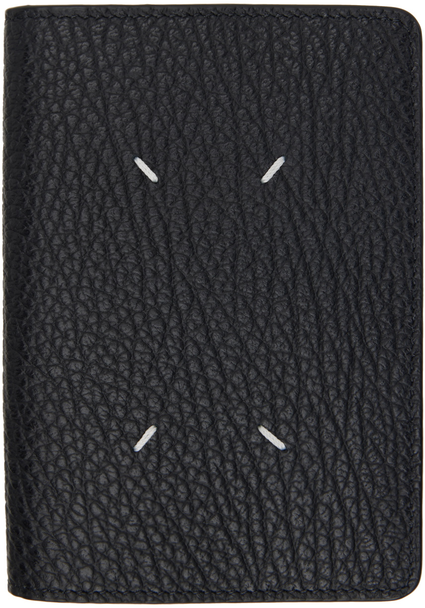 Maison Margiela Black Four Stitches Passport Holder Maison Margiela