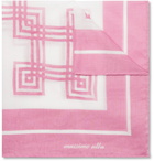 Massimo Alba - Printed Cotton Pocket Square - Pink