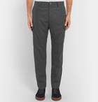 Brunello Cucinelli - Tapered Mélange Wool-Flannel Cargo Trousers - Men - Charcoal