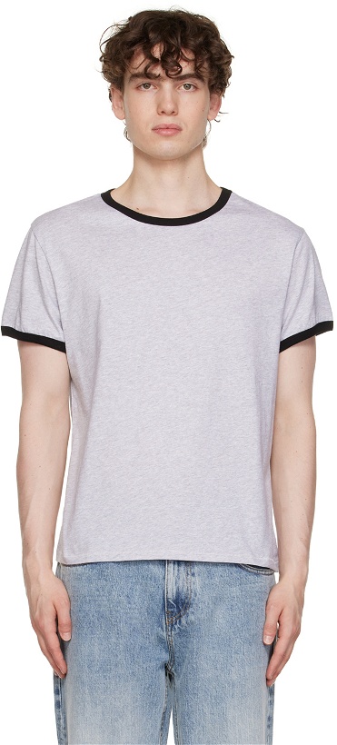 Photo: Second/Layer SSENSE Exclusive Gray Ringer T-Shirt