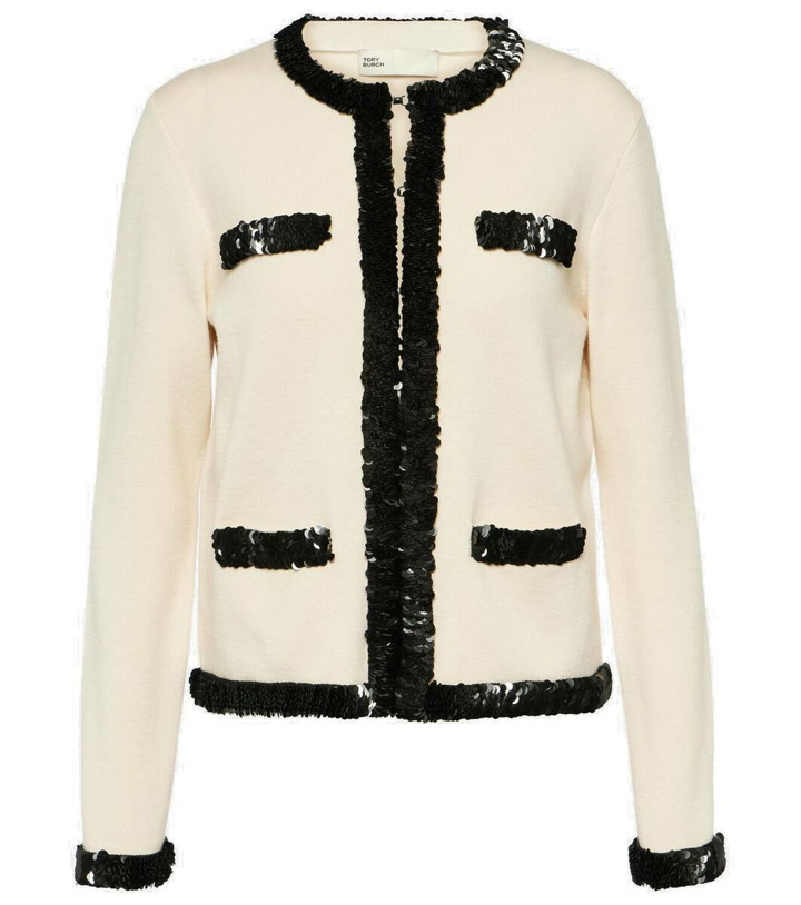 Photo: Tory Burch Kendra sequined wool-blend jacket