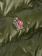 Moncler Grenoble - Logo-Appliquéd Mesh-Trimmed Quilted Ripstop and Stretch-Jersey Down Gilet - Green