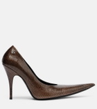 Acne Studios Bonnie embossed leather pumps