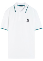 Sandbanks Logo Piqué Cotton Polo Shirt White