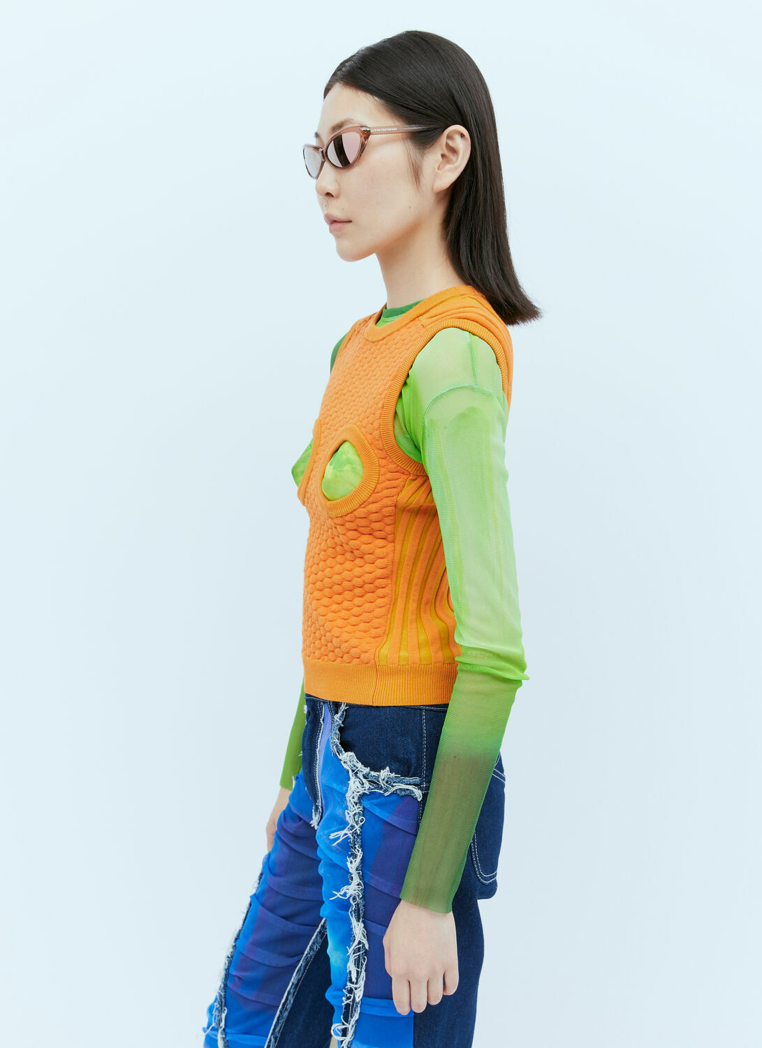 Paula Canovas del Vas Knit Bubble Cut-Out Vest