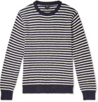 J.Crew - Striped Slub Cotton Sweater - Navy