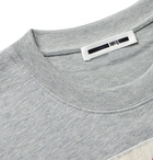 McQ Alexander McQueen - Appliquéd Mélange Cotton-Jersey T-Shirt - Gray