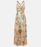 Camilla Embellished floral silk maxi dress