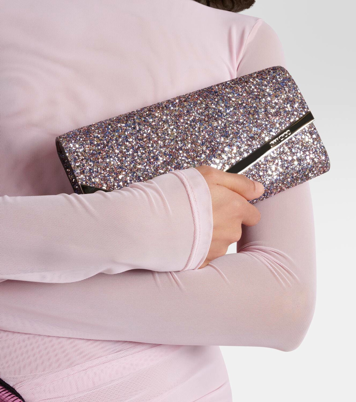 Jimmy Choo Emmie Small glitter clutch Jimmy Choo