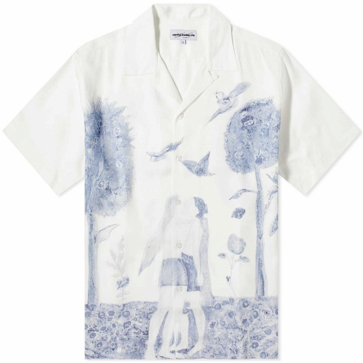 Photo: Carne Bollente Men's Adam And Rave Vacation Shirt in Allover