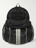 Balenciaga - adidas Logo-Print Textured-Leather Backpack - Black