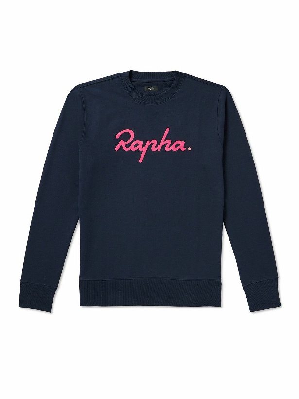 Photo: Rapha - Logo-Embroidered Cotton-Jersey Sweatshirt - Blue