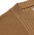 RICK OWENS - Ribbed Virgin Wool Sweater - Brown