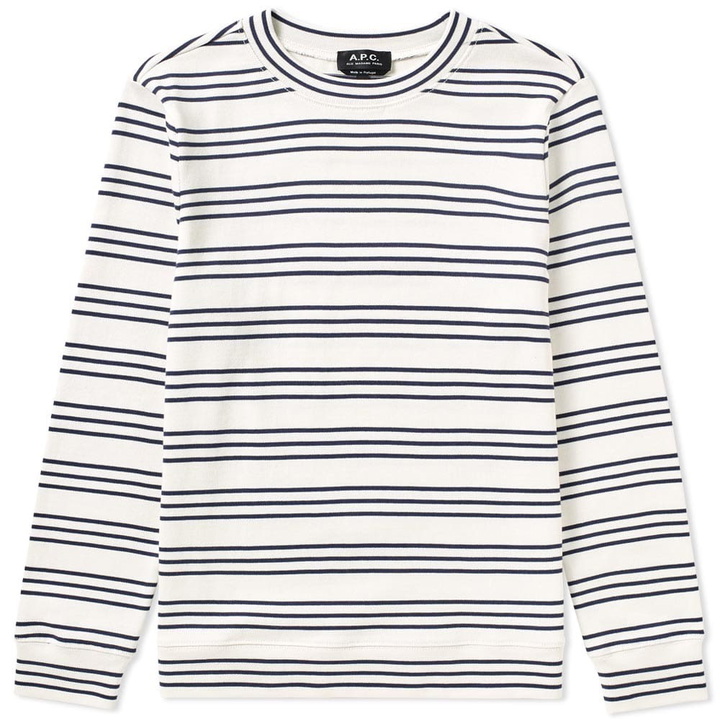 Photo: A.P.C. Peter Stripe Sweat White