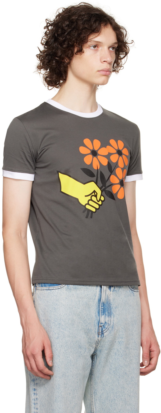 Cormio Gray Mazzolino Fiori T-Shirt