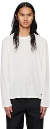 Jil Sander White Crewneck Long Sleeve T-Shirt