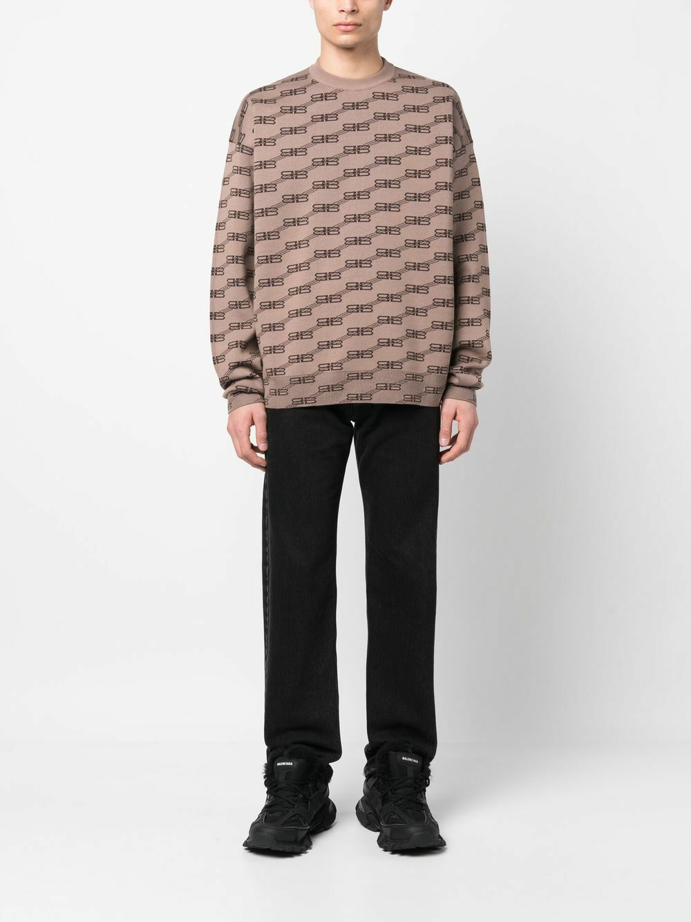 BALENCIAGA - Cotton Crewneck Jumper Balenciaga