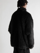 Balenciaga - Oversized Faux Fur Bomber Jacket - Black