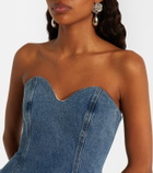 Magda Butrym Denim bustier dress
