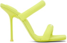 Alexander Wang Yellow Julie 105mm Nylon Tubular Heeled Sandals