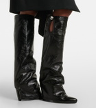 The Attico Leon patent leather knee-high boots