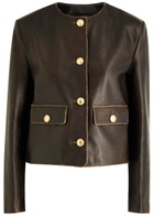 Arma Gaya Leather Jacket Dark Brown